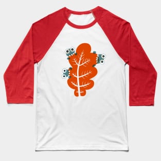 Cute Bugs Eat Autumn Leaf Baseball T-Shirt